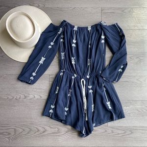 Exist Blue Arrow Romper